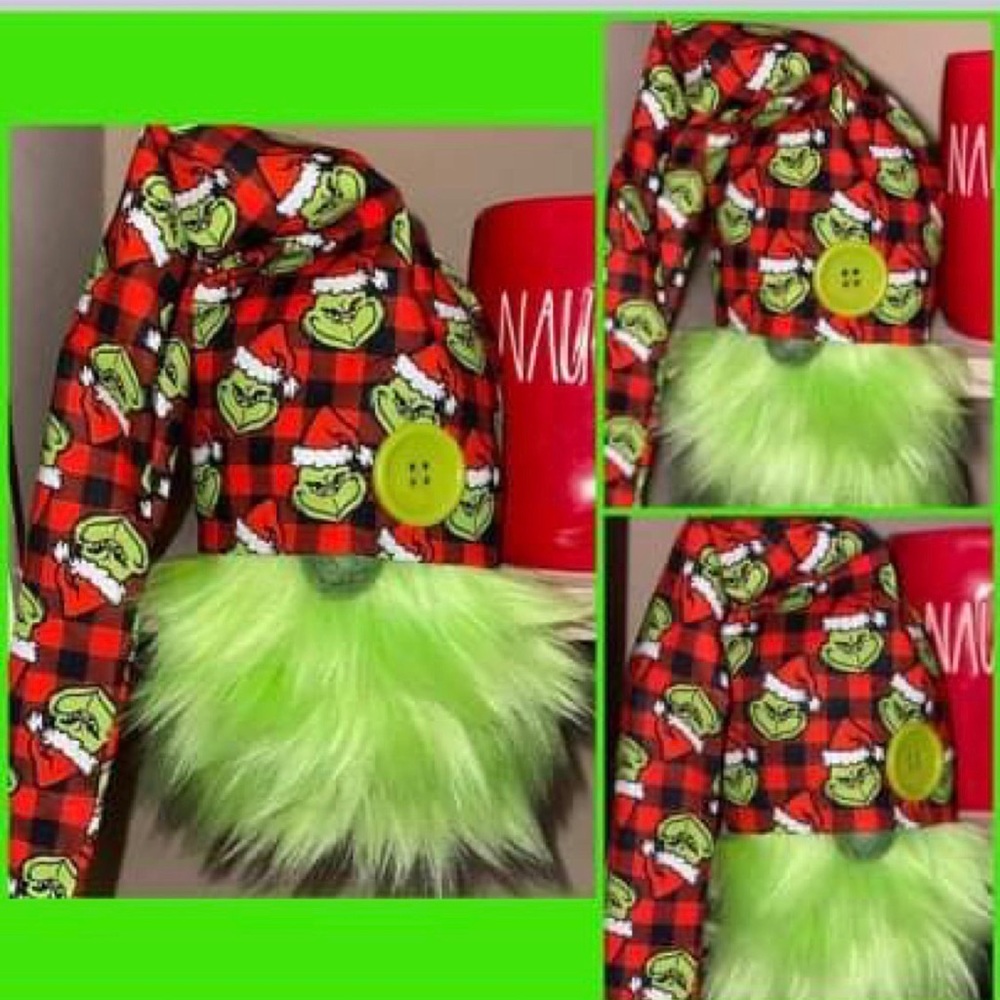 🎄 The Grinch Handmade Merry Christmas Grinchmas Gnome